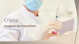  Presentation with surgery - Presentation theme featuring dermatologist-specializing-in-aesthetic-surgery background and a sky blue colored foreground