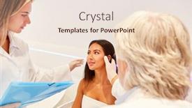  Presentation with plastic surgery - Slide deck with dermatologist-team-for-plastic-surgery background and a lemonade colored foreground