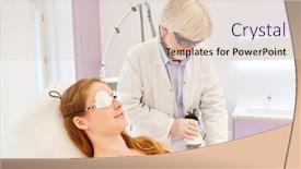  Presentation with laser - Slide deck featuring dermatologist-treats-the-upper-arm background and a lemonade colored foreground