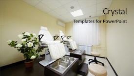  Presentation with beauty salon design - Slides enhanced with dermis - room for a pedicure background and a mint green colored foreground