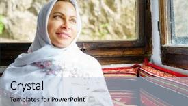  Presentation with bosnia - Presentation theme with dervish monastery in bosnia background and a light blue colored foreground