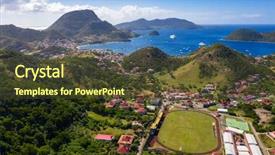  Presentation with west - Theme featuring des saintes french guadeloupe caribean background and a tawny brown colored foreground