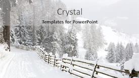  Presentation with country - Beautiful slide deck featuring descending-winding-country-road backdrop and a sky blue colored foreground