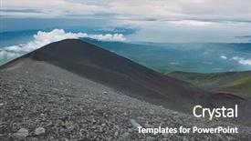  Presentation with mount fuji - PPT theme with fertility - haystack or rice straw bale background and a white colored foreground