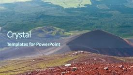  Presentation with mount fuji - Theme featuring descent from the mt fuji background and a ocean colored foreground