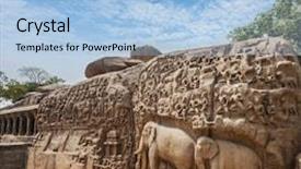  Presentation with tamil - Presentation theme featuring the ganges and arjuna background and a light blue colored foreground