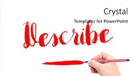  Presentation with cyber sex word written - Presentation theme consisting of describing - word of describe written background and a  colored foreground