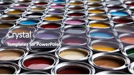  Presentation with energy drinks in metal cans - Slide set having description - group of tin metal cans background and a gray colored foreground