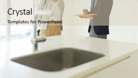  Presentation with room - PPT layouts featuring description - listing of room findings background and a soft green colored foreground