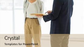  Presentation with audit findings - PPT layouts with description - listing of room findings background and a coral colored foreground