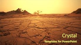  Presentation with desert - Slide deck featuring desert - dead valley in namibia background and a tawny brown colored foreground
