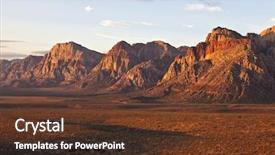  Presentation with light rays - PPT layouts consisting of desert - first rays of warm sunrise background and a tawny brown colored foreground