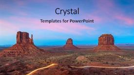  Presentation with arizona desert - Presentation theme having desert - monument valley arizona usa background and a light blue colored foreground