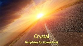  Presentation with scene - Colorful presentation enhanced with desert - nice scene with road backdrop and a tawny brown colored foreground