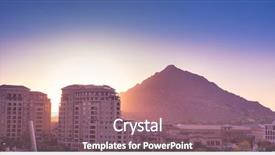  Presentation with sun rising over north america - Presentation having desert - sun setting over scottsdale arizona background and a violet colored foreground