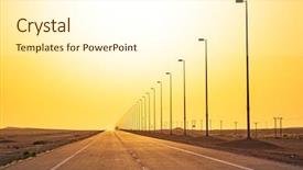  Presentation with united - Beautiful presentation design featuring desert at sunset united backdrop and a cream colored foreground