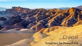  Presentation with death - Amazing PPT theme having desert-at-the-dry-lake backdrop and a yellow colored foreground