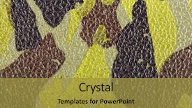  Presentation with camo desert - Beautiful slides featuring desert camo - camouflage texture artificial leather backdrop and a gold colored foreground