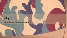  Presentation with camo desert - Colorful PPT theme enhanced with desert camo - camouflage texture backdrop and a coral colored foreground