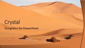  Presentation with sahara - Audience pleasing presentation consisting of nomad berber tents backdrop and a yellow colored foreground