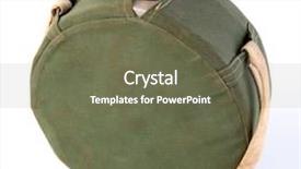  Presentation with canteen - Theme having vintage army canteen background and a tawny brown colored foreground