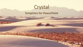  Presentation with tent - Slides with desert tent - white sands park in usa background and a cream colored foreground