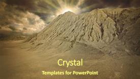  Presentation with industrial ecology - Audience pleasing theme consisting of desert fantasy - damaged industrial landscape after ecology backdrop and a tawny brown colored foreground