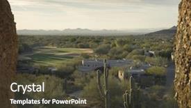  Presentation with phoenix - Beautiful PPT layouts featuring desert golf - golden hour arizona landscape scottsdale backdrop and a tawny brown colored foreground