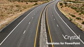  Presentation with arizona desert - Amazing presentation theme having desert-highway-in-arizona backdrop and a dark gray colored foreground