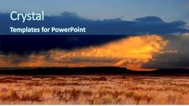  Presentation with navajo - Amazing slide set having desert horizon - beautiful image of the fields backdrop and a ocean colored foreground