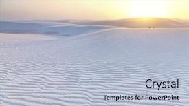  Presentation with national - Theme consisting of desert horizon - dramatic sunset at white sands background and a light blue colored foreground