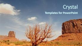  Presentation with horizon - Audience pleasing slides consisting of desert horizon - monument valley backdrop and a ocean colored foreground