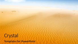  Presentation with beach ball sand dunes - Cool new slide deck with desert horizon - sand dunes landscape backdrop and a  colored foreground