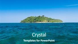  Presentation with calming nature - PPT theme featuring desert island nature and nobody background and a  colored foreground