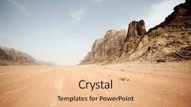  Presentation with rum - PPT layouts having desert landscape - wadi rum jordan background and a lemonade colored foreground