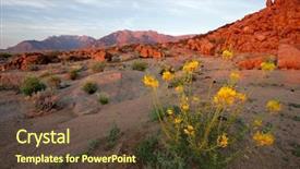  Presentation with landscape desert - Beautiful presentation theme featuring desert landscape at sunrise brandberg mountain namibia backdrop and a tawny brown colored foreground
