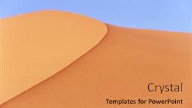  Presentation with landscape desert - Slide set enhanced with desert-landscape-big-sand-dunes background and a gold colored foreground