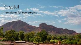  Presentation with landscape desert - Audience pleasing presentation theme consisting of desert landscape in scottsdale phoenix backdrop and a light blue colored foreground