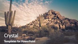  Presentation with arizona desert - Slides featuring desert landscape in scottsdale phoenix background and a gray colored foreground