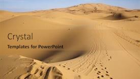  Presentation with landscape desert - Theme consisting of desert landscape merzouga marocco background and a gold colored foreground