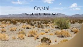  Presentation with landscape desert - Theme consisting of desert landscape mojave desert background and a light blue colored foreground