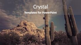  Presentation with arizona desert - Colorful theme enhanced with desert landscape mountains dramatic sky backdrop and a gray colored foreground