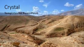  Presentation with landscape desert - Audience pleasing slide deck consisting of desert landscape near jerusalem israel backdrop and a light blue colored foreground