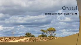  Presentation with algarve - Cool new PPT theme with desert-landscape-near-meia-praia backdrop and a light blue colored foreground