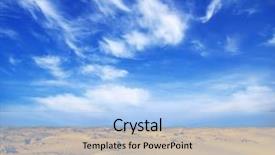  Presentation with desert night sky - Colorful theme enhanced with desert landscape with blue sky backdrop and a light blue colored foreground