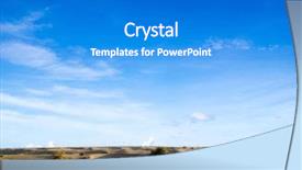  Presentation with dark blue moonlight landscape - Colorful slide set enhanced with desert landscape with blue sky backdrop and a cobalt blue colored foreground