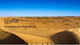  Presentation with landscape desert - Cool new presentation theme with desert landscape with blue sky backdrop and a gold colored foreground