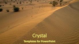  Presentation with landscape desert - Slide deck having desert landscape with sanset sky background and a tawny brown colored foreground
