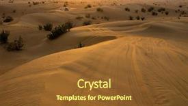  Presentation with desert night sky - Beautiful PPT theme featuring desert landscape with sanset sky backdrop and a tawny brown colored foreground