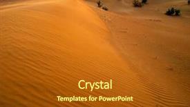  Presentation with landscape desert - Presentation theme enhanced with desert landscape with sanset sky background and a crimson colored foreground